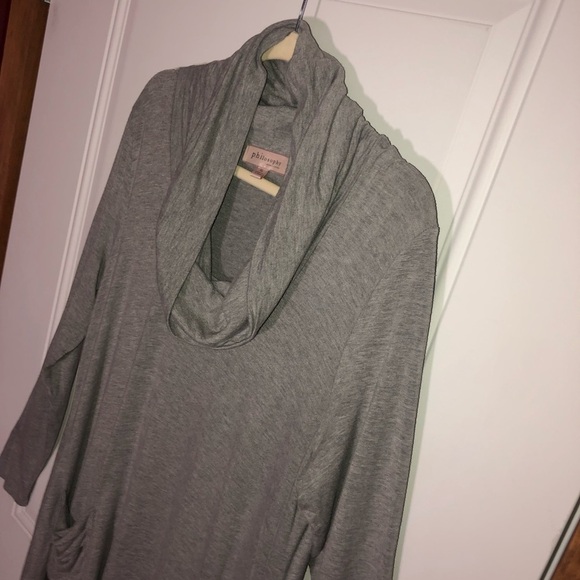 Philosophy slouchy oversized gray turtleneck size extra large - Picture 5 of 8